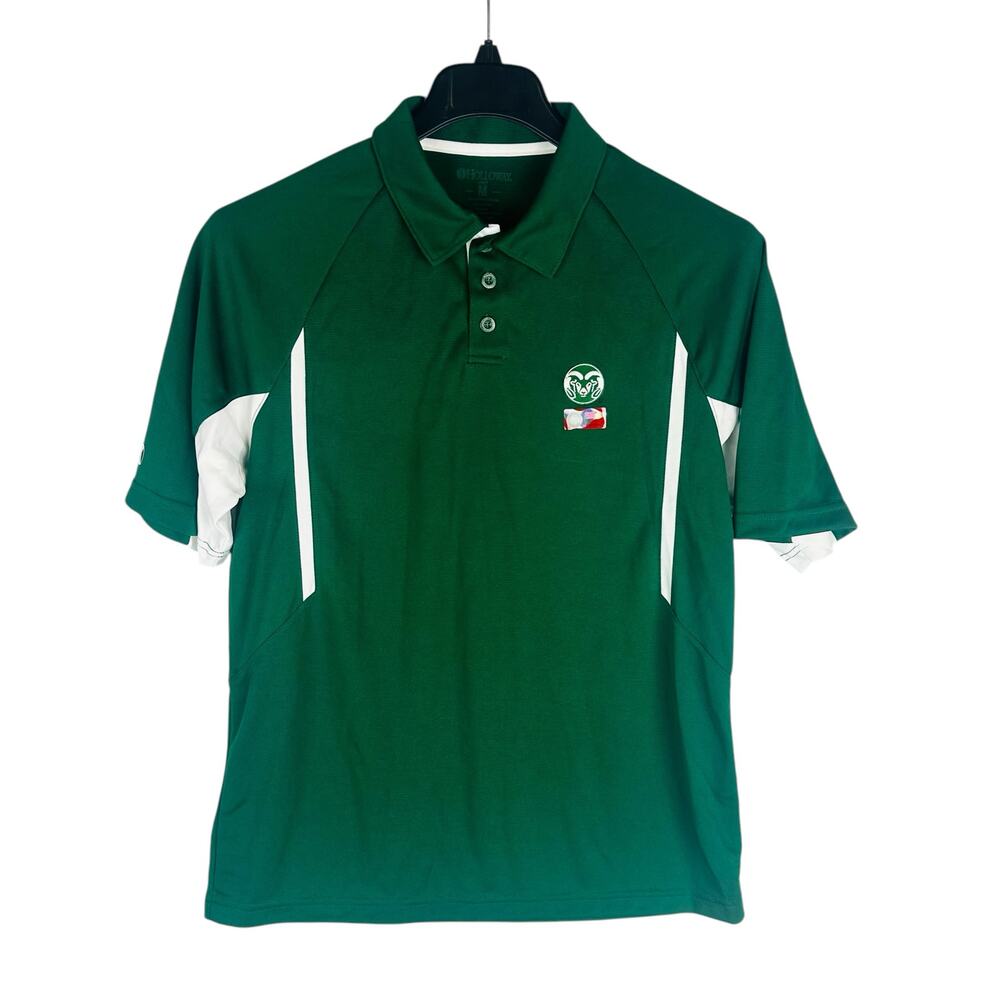 NCAA Mens Sz Medium Polo Shirt Colorado State Rams Avenger Short Sleeve
